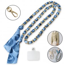 Cordão de Pescoço para celular Cetim 55cm - Azul